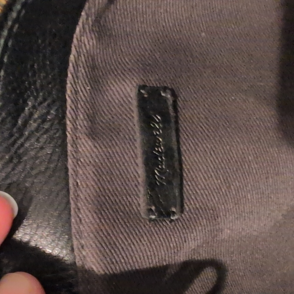 Madewell Black Leather Zip Top Transport Crossbody Tote - Picture 5 of 8